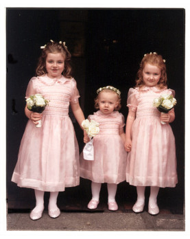 Vittoria pink flower girls dresses