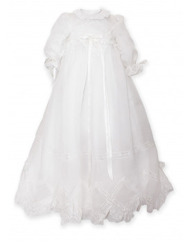 Traditional christening gown with laces Narciso