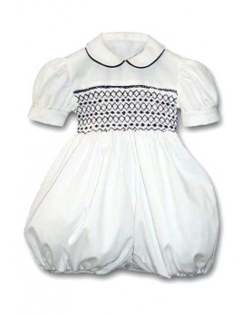 Baby smocked romper Clio