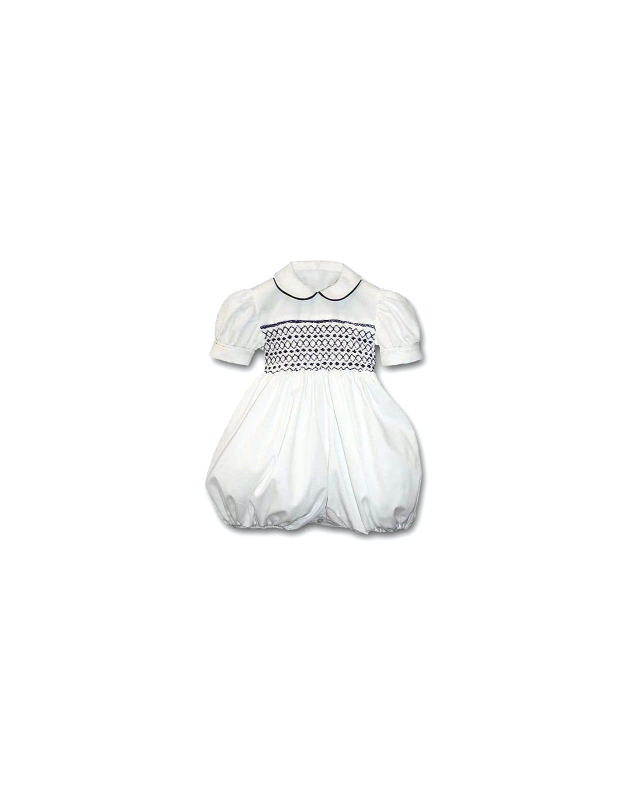 Baby smocked romper Clio