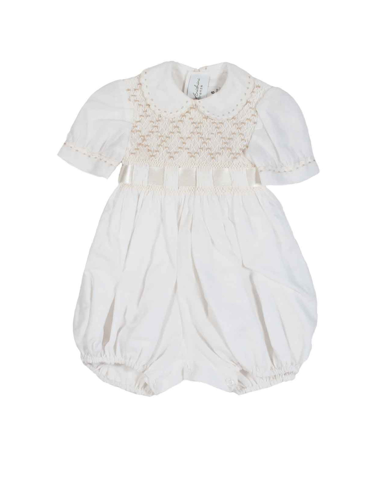 Claudio christening smocked romper